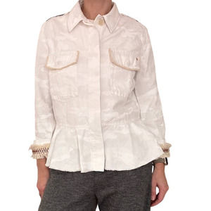 MASONS CAMO EMBROIDERED JACKET BOHO PEPLUM STYLE  WOMEN Sz EU42/US6.